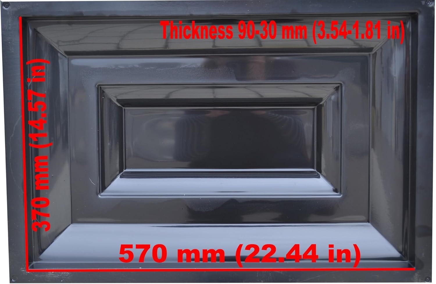 SvitMolds DIY Cap Concrete Mold Pier Caps Fence Capping 22.44 x 14.57 in (570x370mm) ABC Plastic P29