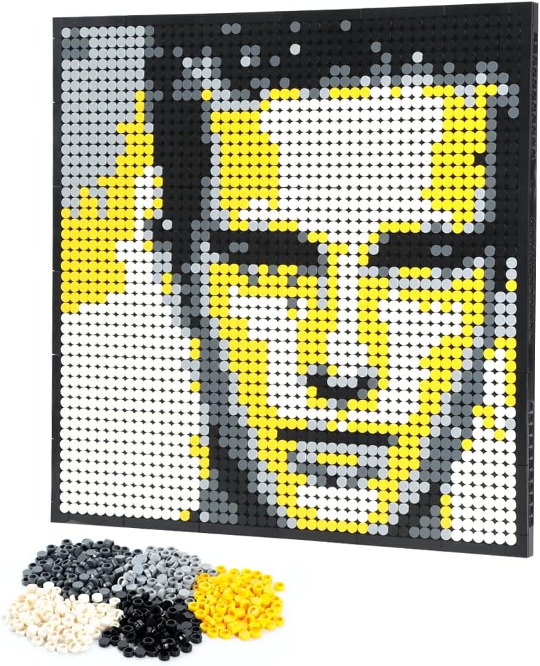 Amalia Personalized Mosaic Portrait Custom Building Kit Pixel Great Wall Art Decoration Customized Your Own Photo Picture-Memory(L/15.1"x15.1")
