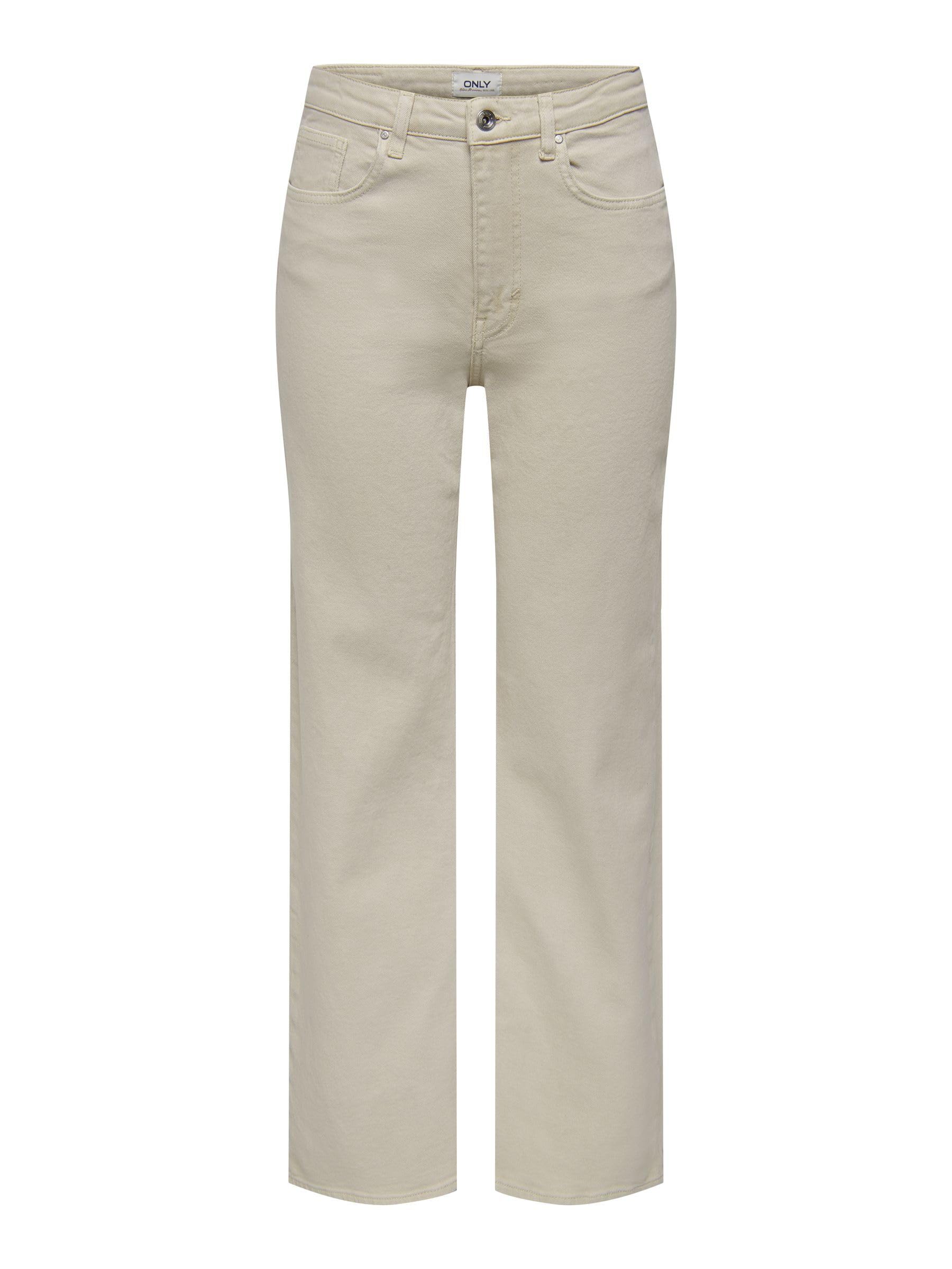 ONLY ONLJUICY - Vaqueros de Cintura Alta para Mujer, Crudo, 26W x 30L