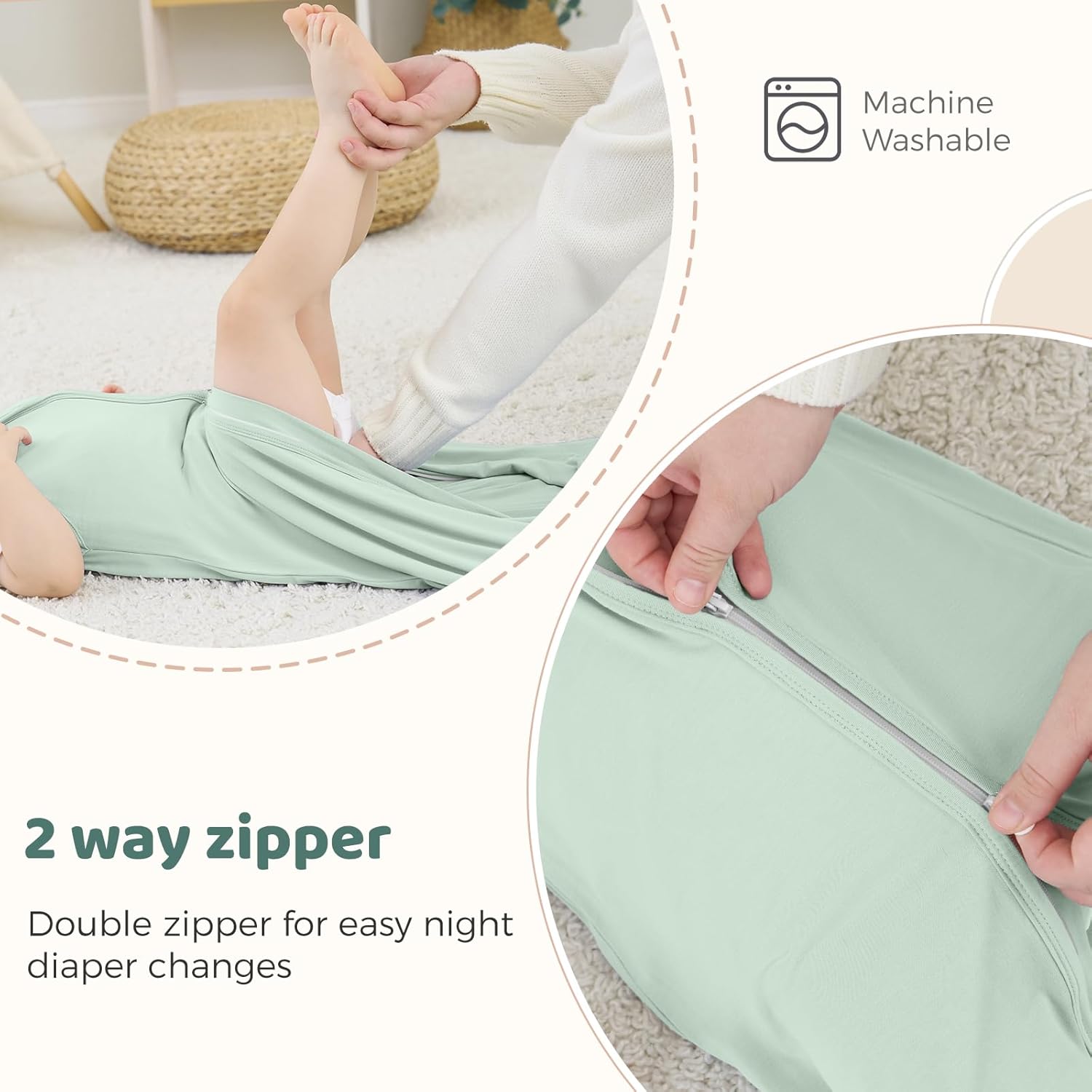 Viscose Made From Bamboo Baby Sleep Sack 0.5 TOG Wearable Blanket, Super Soft Sleeping Bag for Babies - Image 5