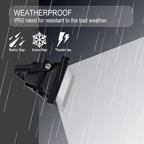 Miniatura 3 de Luz de inundación LED de 12 V CA o CC, mini luz impermeable IP65 de 10 W, 900 lúmenes, 6000 K, luz de seguridad blanca de luz diurna, equivalente a