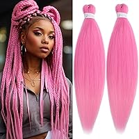 Vista 41 de Unionbeauty - Extensiones de cabello sintético para trenzar de 26 pulgadas, color negro a morado, ombré, 2 paquetes de trenzas preestiradas