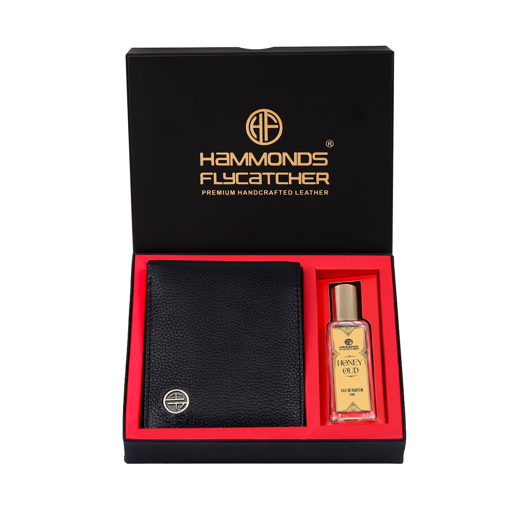 Gift for Men & Women Combo - Genuine Leather Wallet Giftset - Leather Wallet- Birthday Special & Unique Gift Ideas (Honey Oud, Blick Black)-image-15