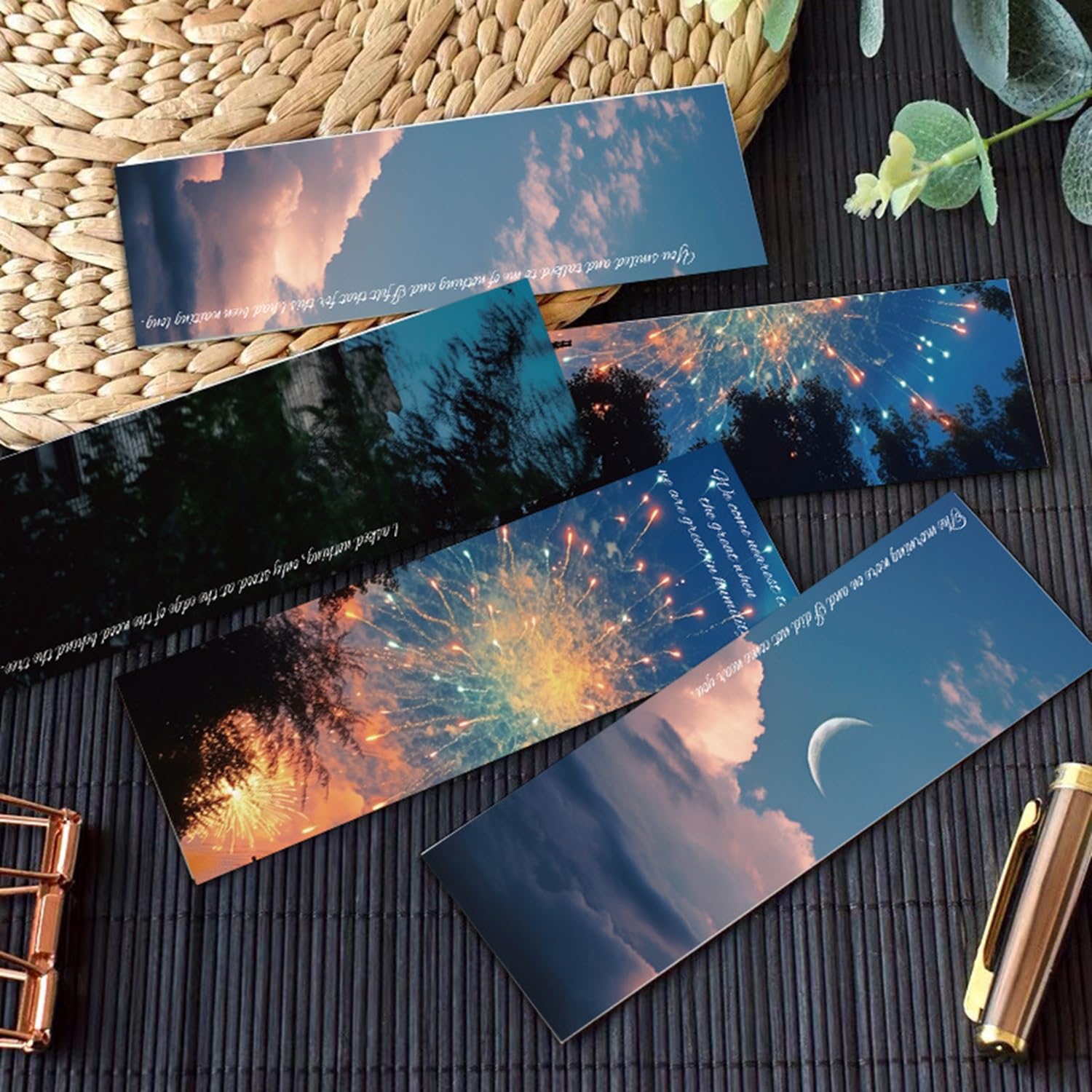 Amazon | ヴィンテージ風景テーマの紙製ブックマーク 30 個、子供用