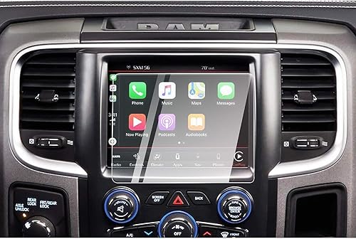CDEFG Protector de pantalla de automóvil con control central, protector de pantalla táctil para Dodge RAM 1500/2500/3500 Uconnect 2013-2018, vidrio