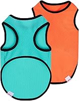 Vista 10 de Paquete de 2 camisas refrescantes para perros, camisa de malla ligera transpirable para perros medianos y niños, camisas sin mangas con protección