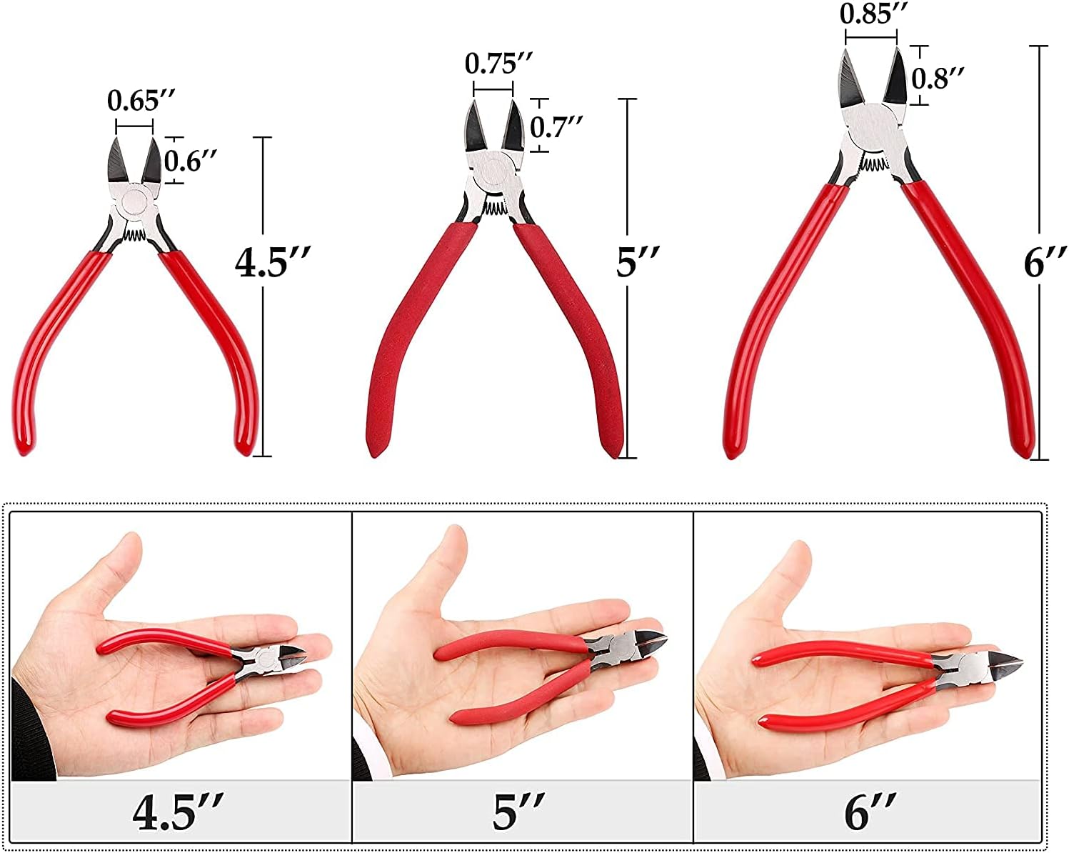 Whizzotech Wire Cutter Chromium Vanadium Stainless Steel Diagonal