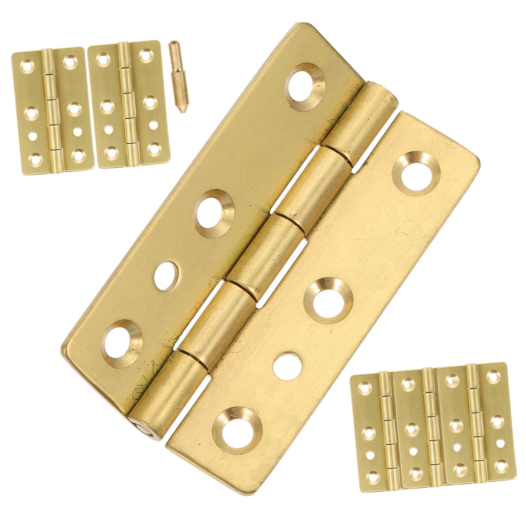 HOMOCONO 6pcs Box Piano Hinge Furniture Hinges Butt Hinges for Cabinet Doors Decorative Hinges Mini Hinges Butt Hinges Heavy Duty Door Hinge Flush Hinges 180 Degree Hinge Golden Copper