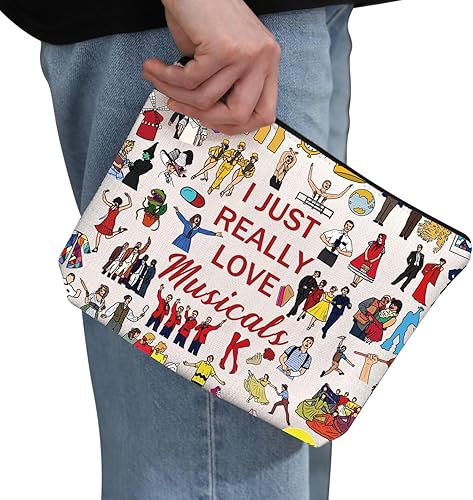 Miniatura 2 de G2TUP Regalo para amantes de la música del teatro I Just Really Love Musicals Bolsa de maquillaje Broadway Fan Bolsa de cosméticos Broadway