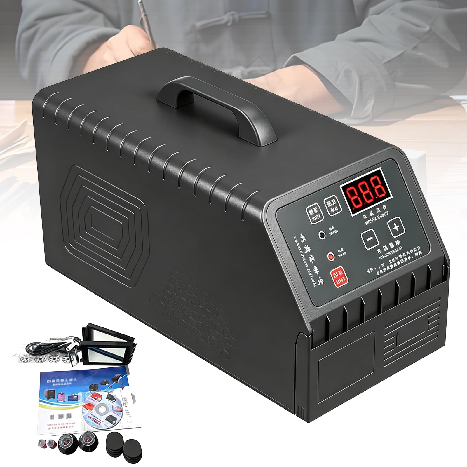 COYEUX Machine à Tampons Photosensibles Numériques, Créateur De Tampons Flash Stamp avec écran LED, Trois Modes De Création Flash Réglables, pour Tampons De Mariage, Bricolage