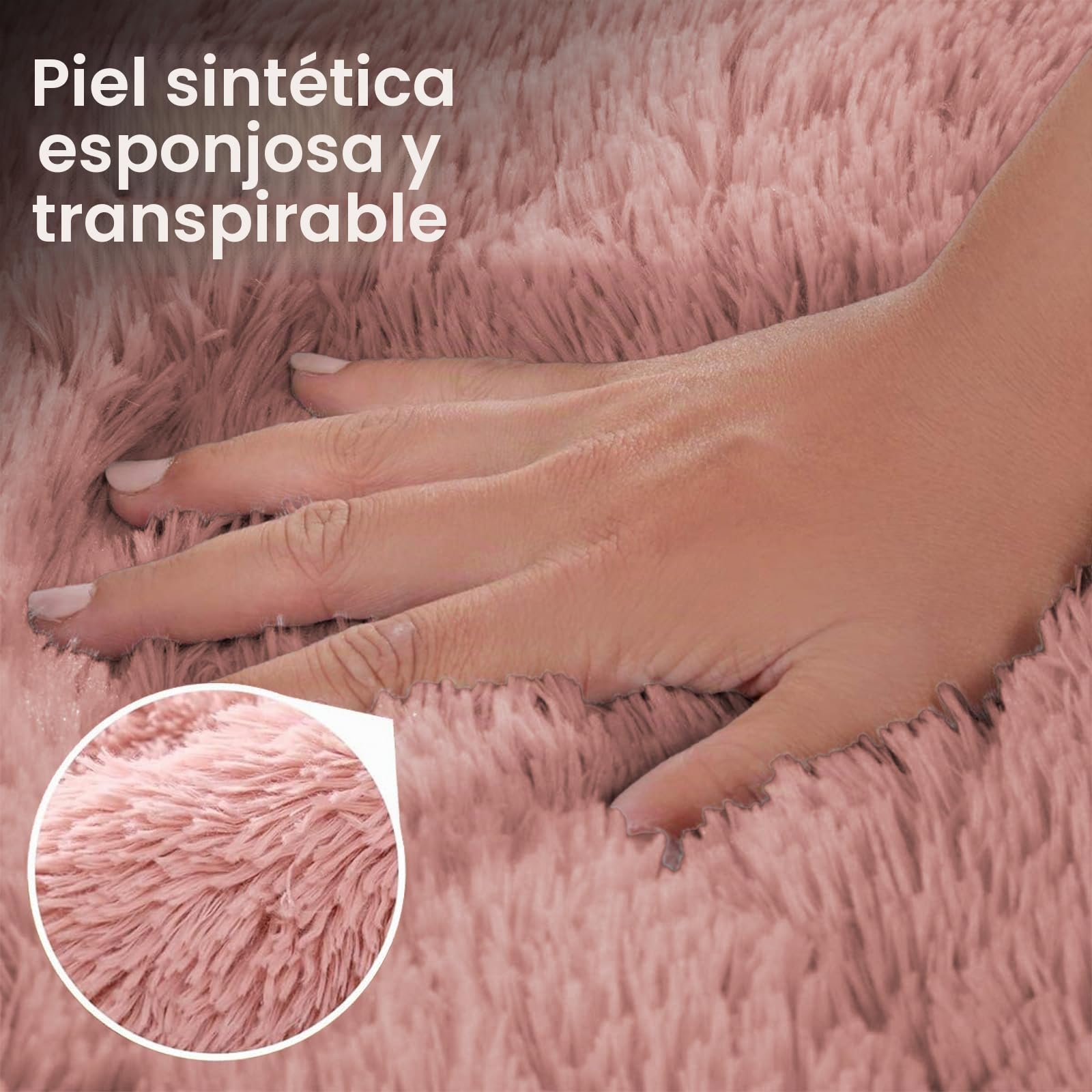Sleepdown 5056242754657 Juego edredón con Fundas de Almohada, 1 pieza (220 cm x 230 cm), diseño de Pelo Largo, Color, poliéster, Rosa encarnado, Matrimonio