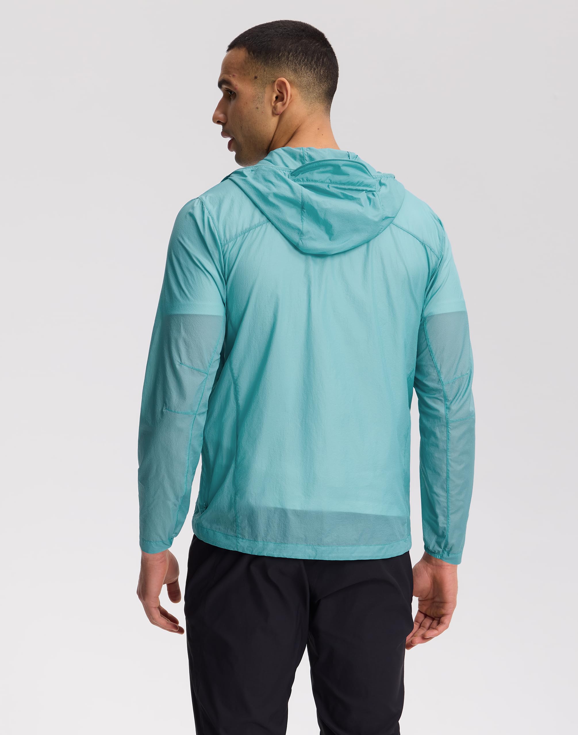 Pioneer Camp Leichte Windbreaker Herren UPF 50+ Full Zip Sommerjacke Wasserabweisend mit Achselreißverschlüssen verstaubar für Radfahren und Laufen