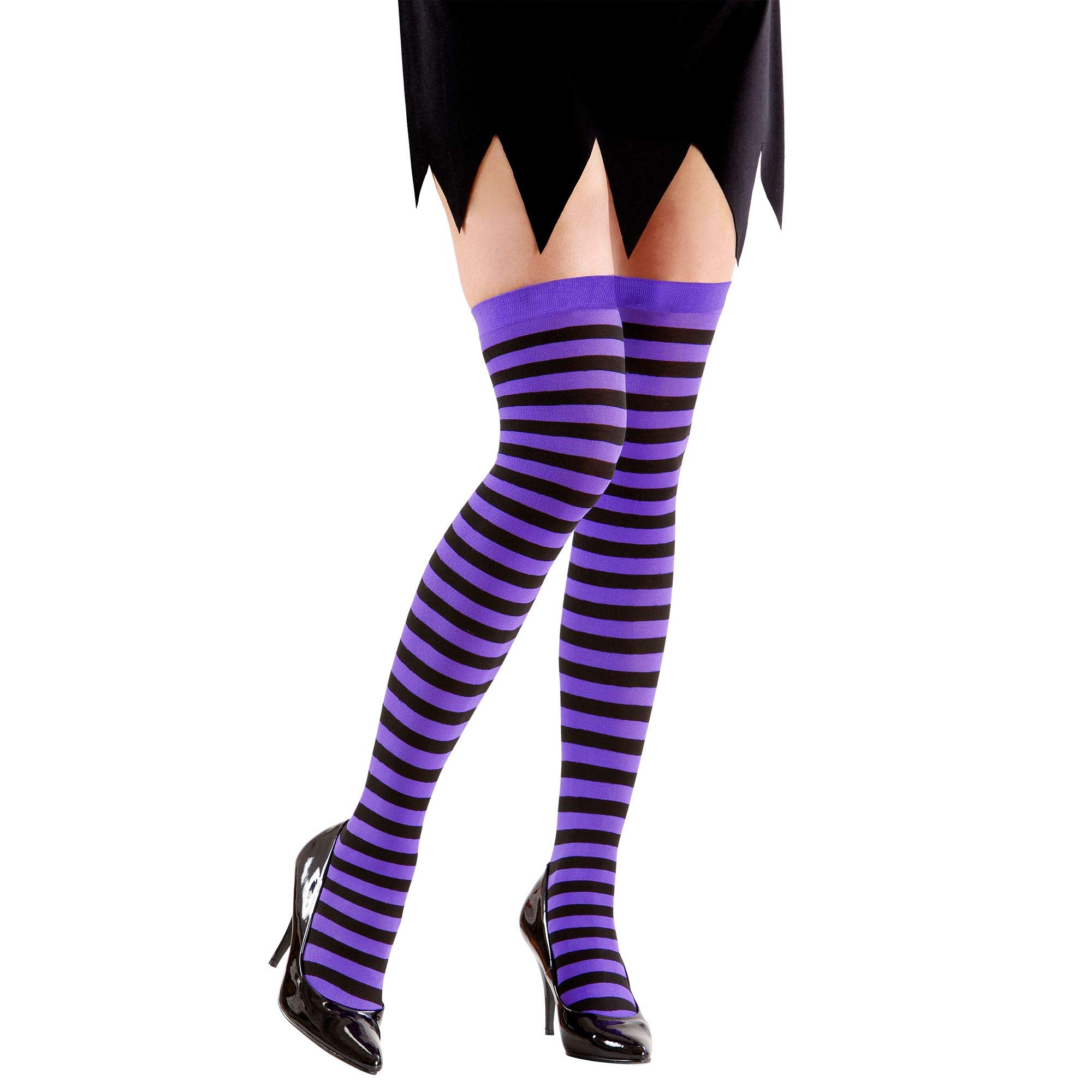 W WIDMANN MILANO Party Fashion - Women's Striped Over Knee Socks, Halloween, Carnival, Theme Parties, 70 DEN - Image 3