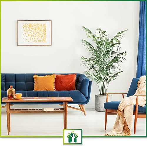 Miniatura 6 de CROSOFMI Planta de serpiente artificial de 35 pulgadas con 5.5 pies de planta de palma artificial de arca para decoración de interiores y entradas,