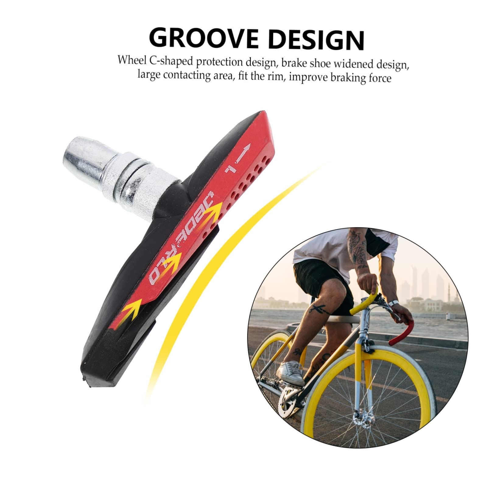 Kisangel 5paires Plaquettes De Frein De Vélo Silencieuses Plaquettes De Frein pour Vélo De Route Et VTT Compatibles Et Résistantes Installation Facile
