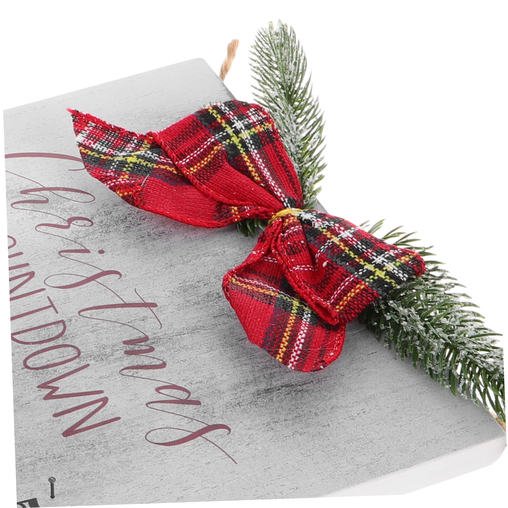 IMIKEYA Calendario de Guirnaldas Navideñas Letrero Colgante de Madera para Decoración Navideña Casa Oficina Calendario de Regresiva de Madera para Navidad