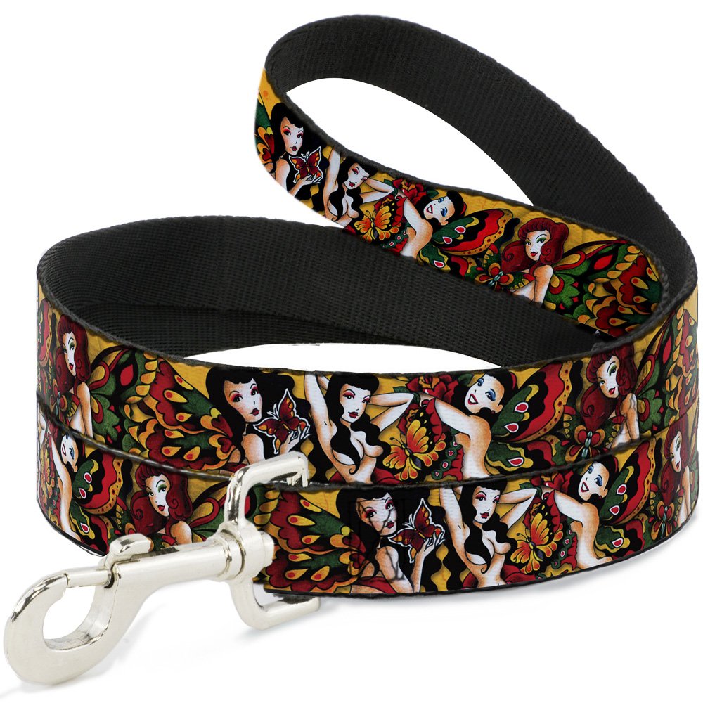 Laisse fille papillon Buckle Down chien durable 4 pieds