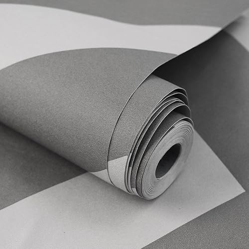 Miniatura 2 de TORC Papel tapiz autoadhesivo con diseño de cheurón gris y blanco, 20.8 pulgadas x 32.8 pies, papel de contacto moderno geométrico extraíble,