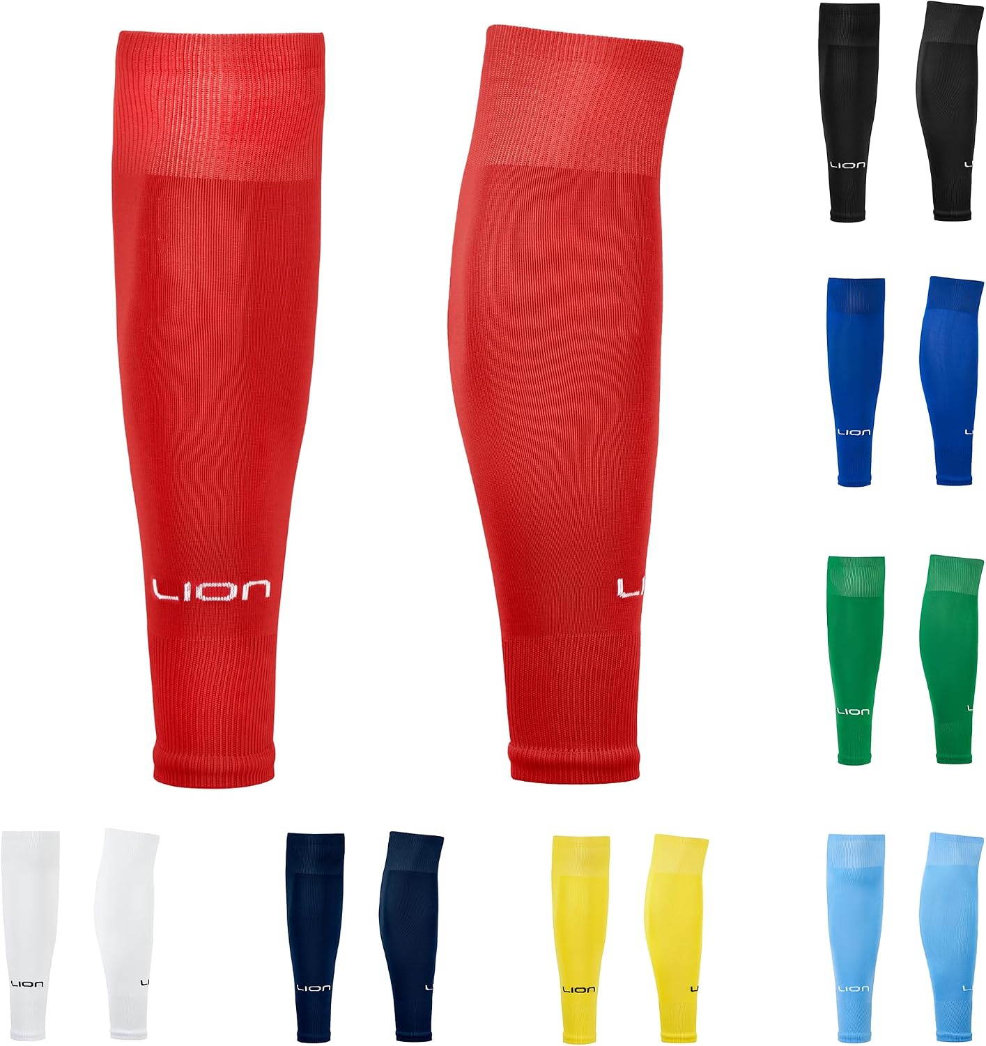 Youth Soccer Sock Sleeves to Accompany Grip Socks - Fits Over Shin Guards - Multiple Colors to Match Your Team Uniform