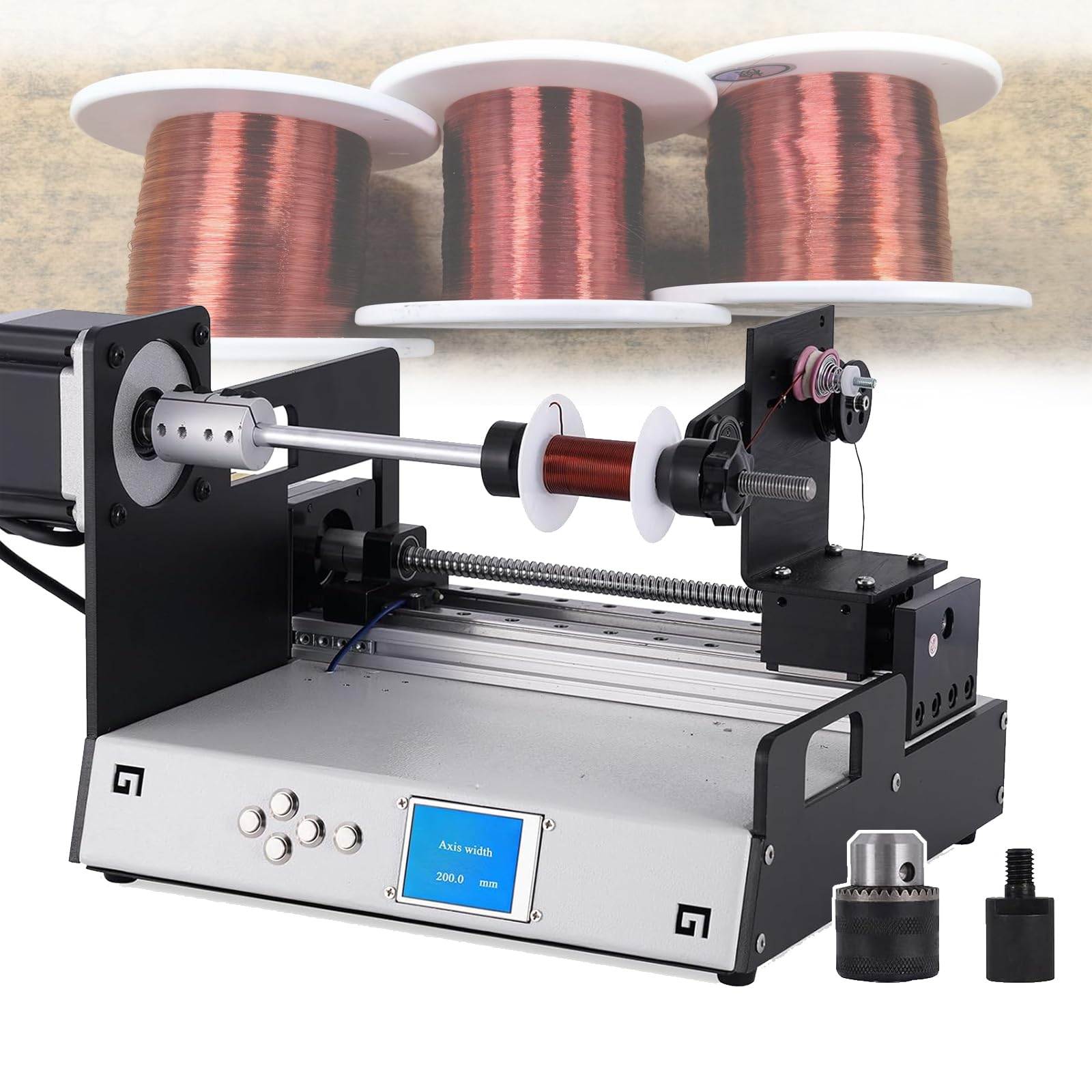 XNXYSMKJ Coil Winding Machine,Automatic Cable Tube Winder,900rpm Speed,0.01mm Precision,CNC Programmable Control for Audio Amplifiers and Harnesses