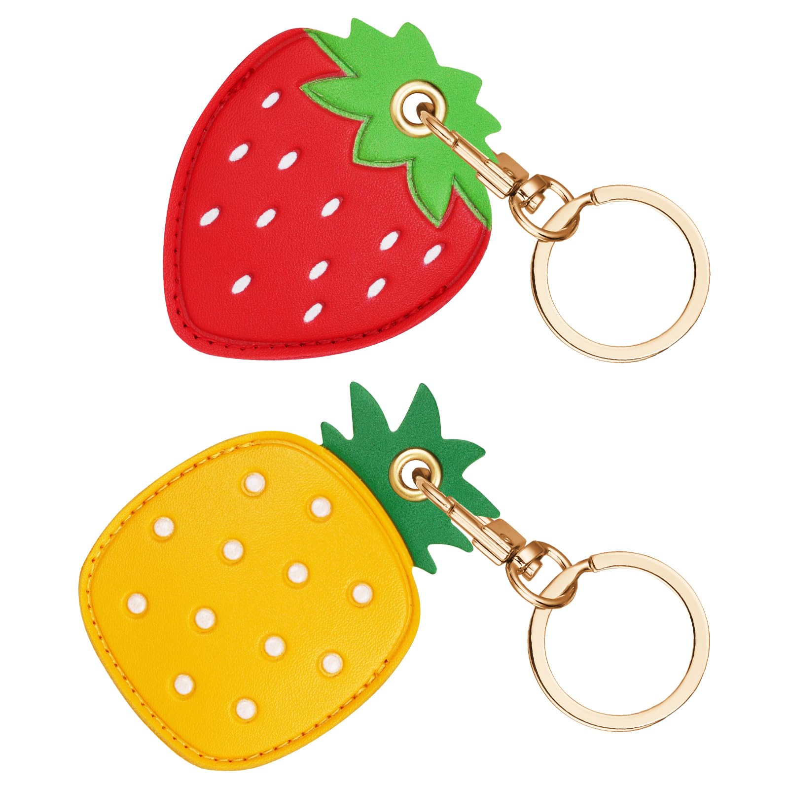 AXFEE 360° Protective Case for Air-Tag, Cartoon Leather Air Tag Keyring Case For Apple Air-tag Holder, Holder Case for Air-Tags, Air tag Holder Protective case, Decorations for Key, Bag, Pet Collar — view 9