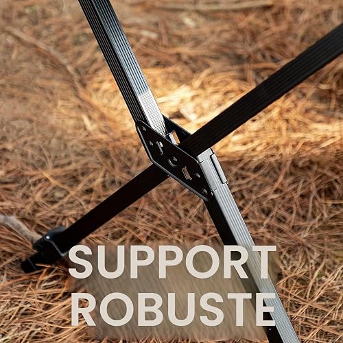 TIMBER RIDGE Roll up Camping Table That Fold up Height Adjustable 108x71cm - 7
