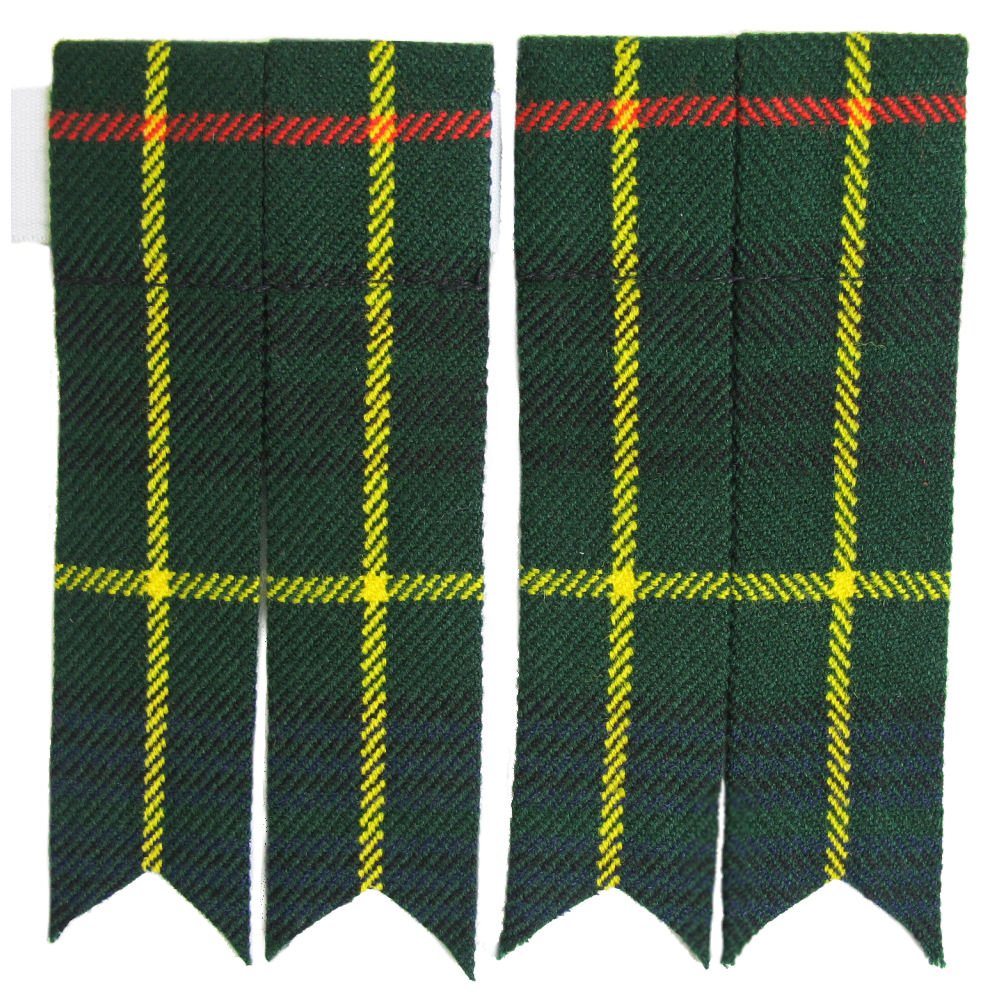 Tartanista Mens Hunting Stewart Pointed Kilt Flashes