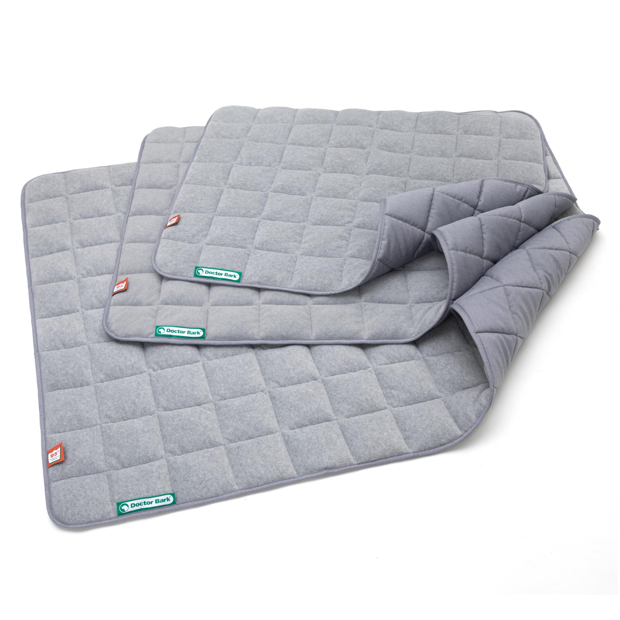 Doctor Bark Cama para perros Manta de forro polar, reversible, mullida, resistente y lavable hasta 95 °C, para interiores y exteriores (XXL, 140 x 110 cm, gris claro)