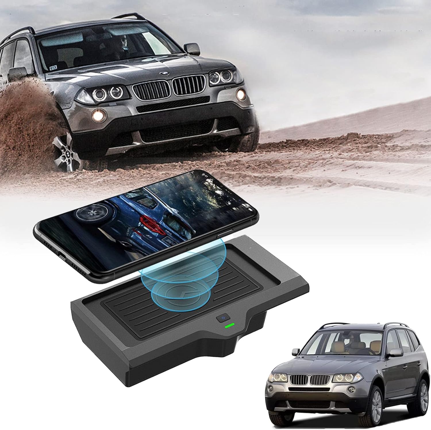 Upgraded Car Wireless Charger Center Console Charging Pad