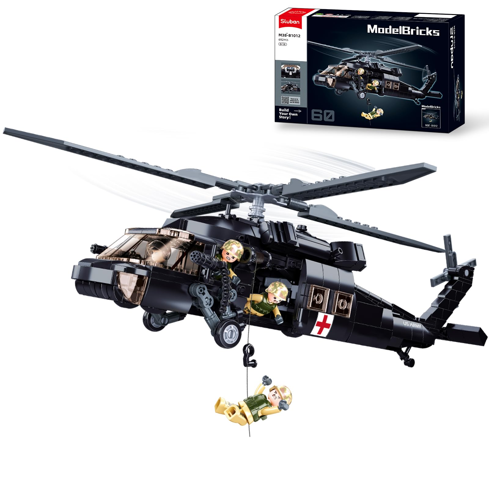 Amazon.co.jp: UH-60 ブラックホークヘリコプタービルディングセット