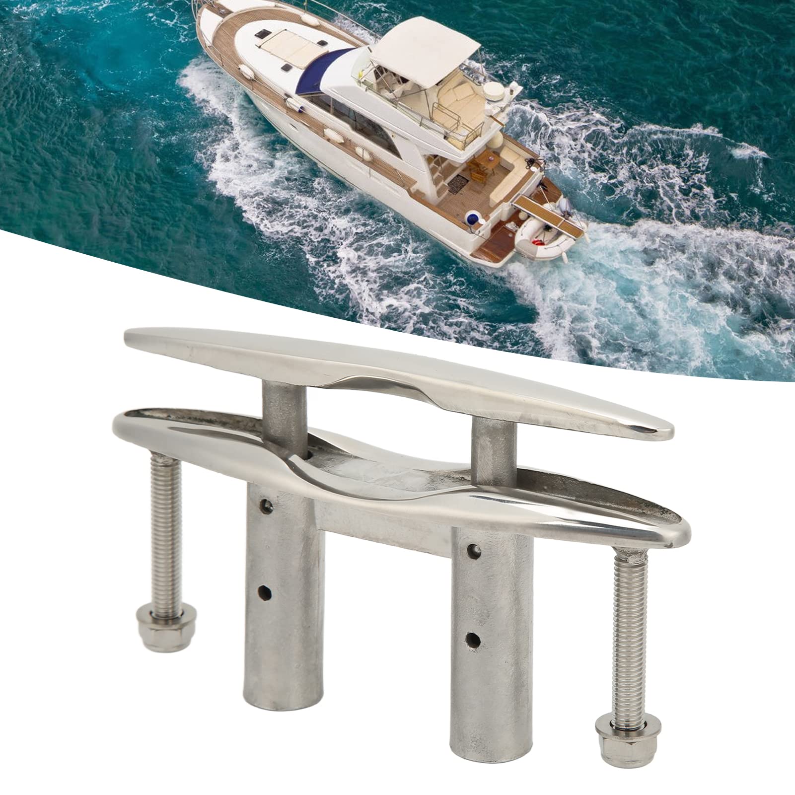 KIMISS Dock Bitta, 6in Pull Up Barca Bitta In Acciaio Inox 316 Heavy Duty Marine Dock Bitta con Controdadi per Yacht