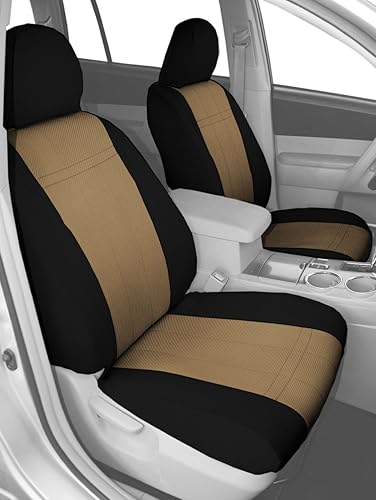 Miniatura 5 de CalTrend - Fundas de asiento de fibra de carbono para Nissan Cube 2012-2014 gris claro, gris claro, inserto y moldura