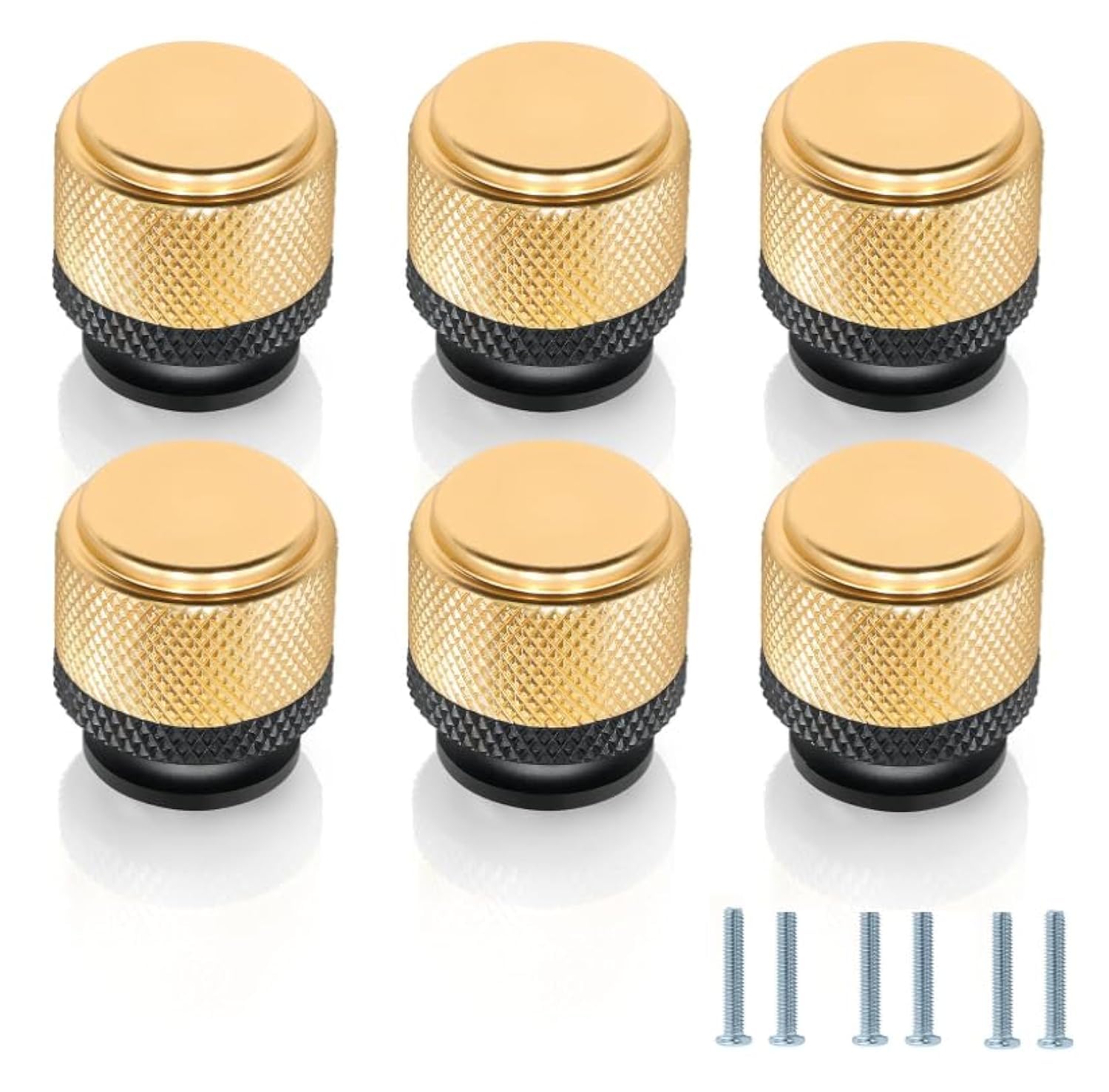 Sponsored Ad – 12 Pack Knurled Cabinet Knobs, Kitchen Cabinet Knobs, Modern Decorative Drawer Knobs, Modern Dresser Knobs Knurled Cabinet Hardware - 1 Inchfor Kitchen Bedroom Cupboard, Black & Gold