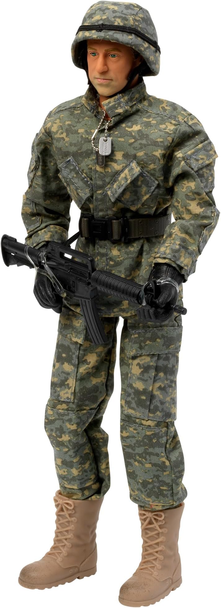 WORLD PEACEKEEPERS from Peterkin | 12" Airborne Infantryman Action Figure & Accessories | 1:6 Scale | Action Figures & Accessories | Ages 3+, Grey