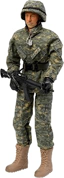 WORLD PEACEKEEPERS from Peterkin | 12" Airborne Infantryman Action Figure & Accessories | 16 Scale | Action Figures & Accessories | Ages 3+, Grey