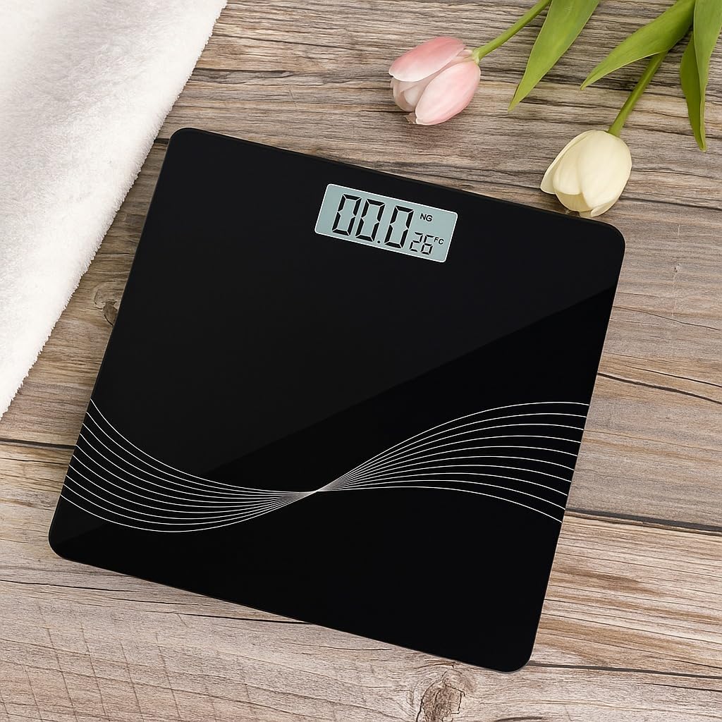 Digital Body Weight Scale with High Precision Sensors & Backlit LCD Display | Electronic Personal Bathroom Weighing Machine | Tempered Glass Body | Weight Capacity Up to 180 kg-image-32