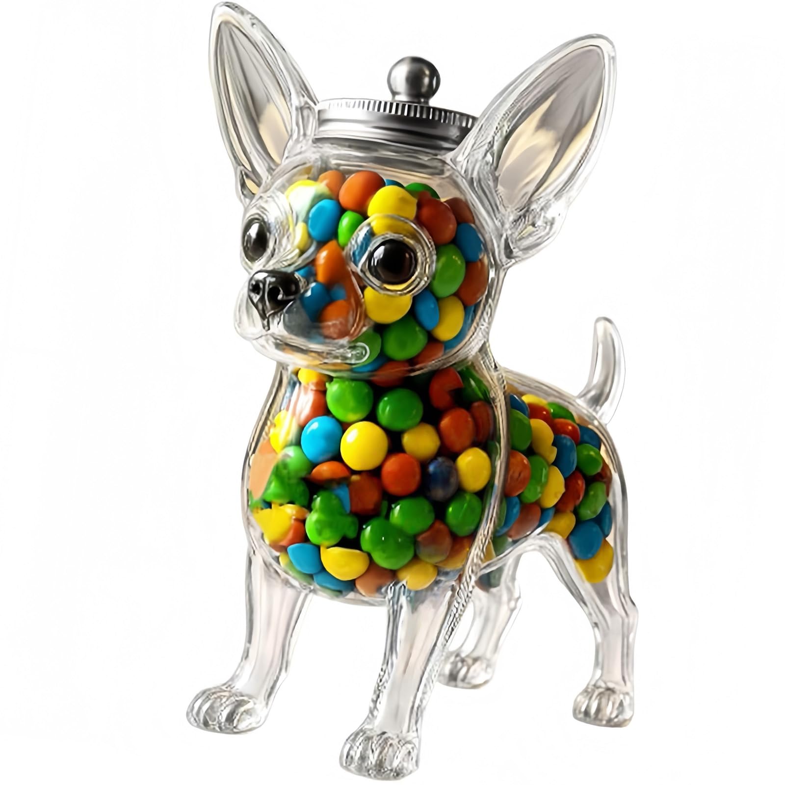 Zwaitl 1Pc Animal Inspireds Glass Snacks Candy Jar Leakproof Dog Treat Container For Kitchen Organization Pet Lover House Decor Gift Airtight Cookie Jar With Lid
