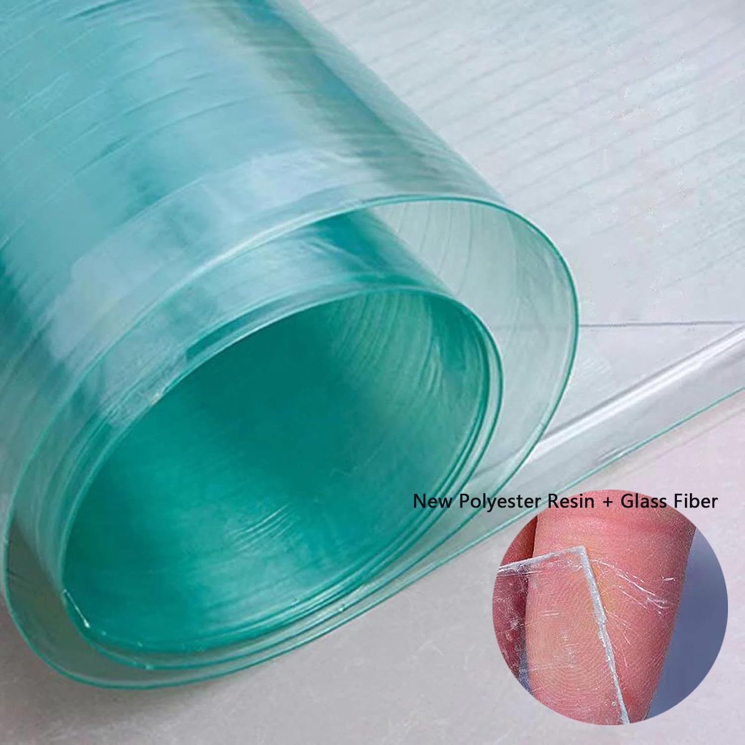 NIANXINN Polycarbonatplatten Kunststoff-Dachplatten,1mm Dicke Gewächshausdach Tageslichtpaneele,Regendichte Glasfaser-Dachüberdachung,Uv-Beständig Ersatzplatten Für Außenbereich (0,6m x 7m)