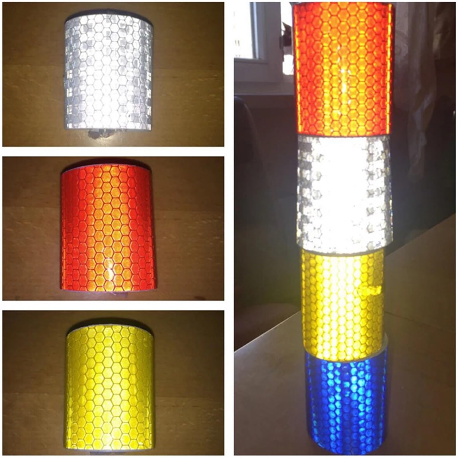 Reflektierendes Klebeband 5cm 1/3/5/10M/20M 1PC Warnlicht Reflektor Schutzaufkleber Reflektierende Folie Auto Reflektierende Sicherheitsstreifen Aufkleber Auto-Reflektorstreifen(Green,2000cm)