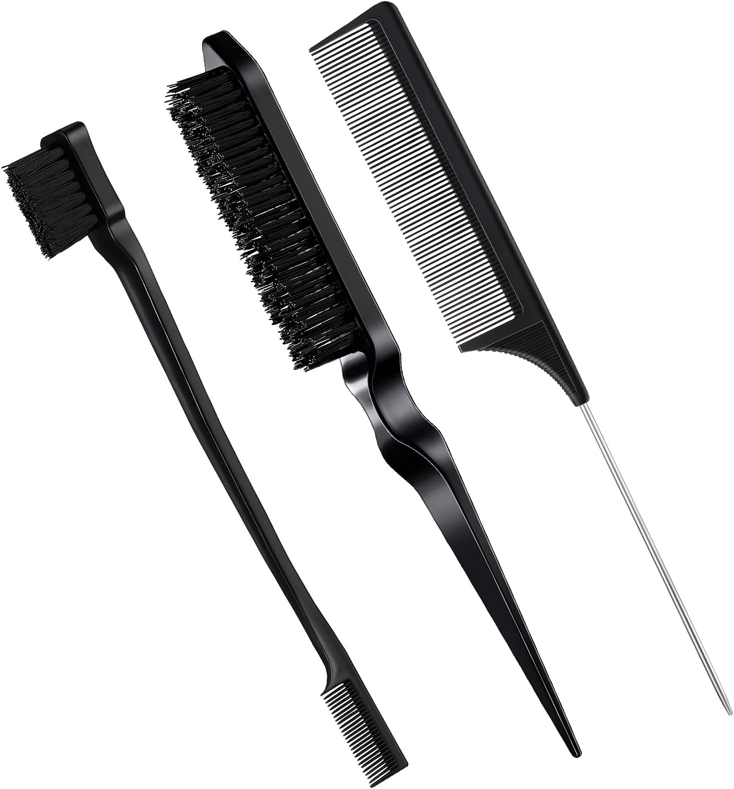 3 Pcs Slick Back Hair Brush Set