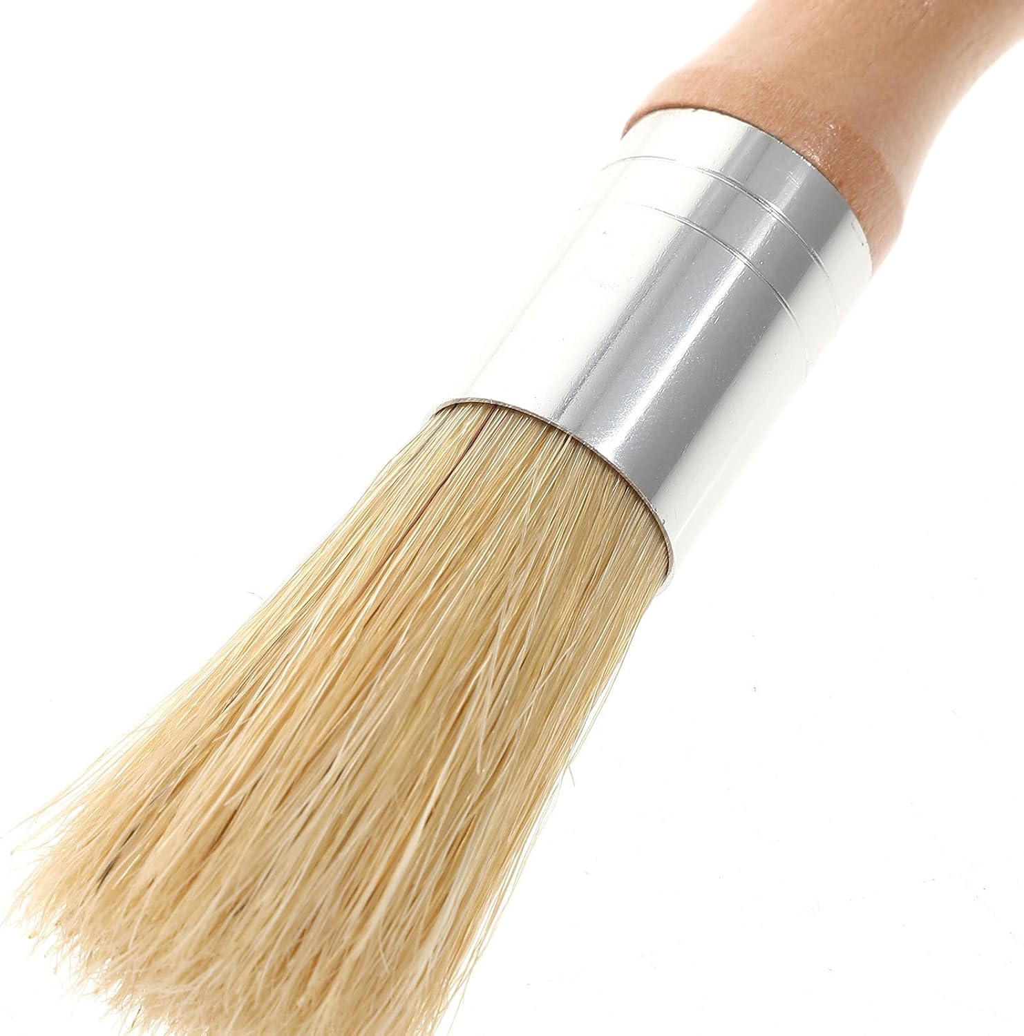 Artibetter 2pcs Round Head Stencil Brushes with Wooden Handles Small Pig Mane Bristle Paintbrushes for Acrylic and Oil Painting Art Supplies for Artists and Hobbyists