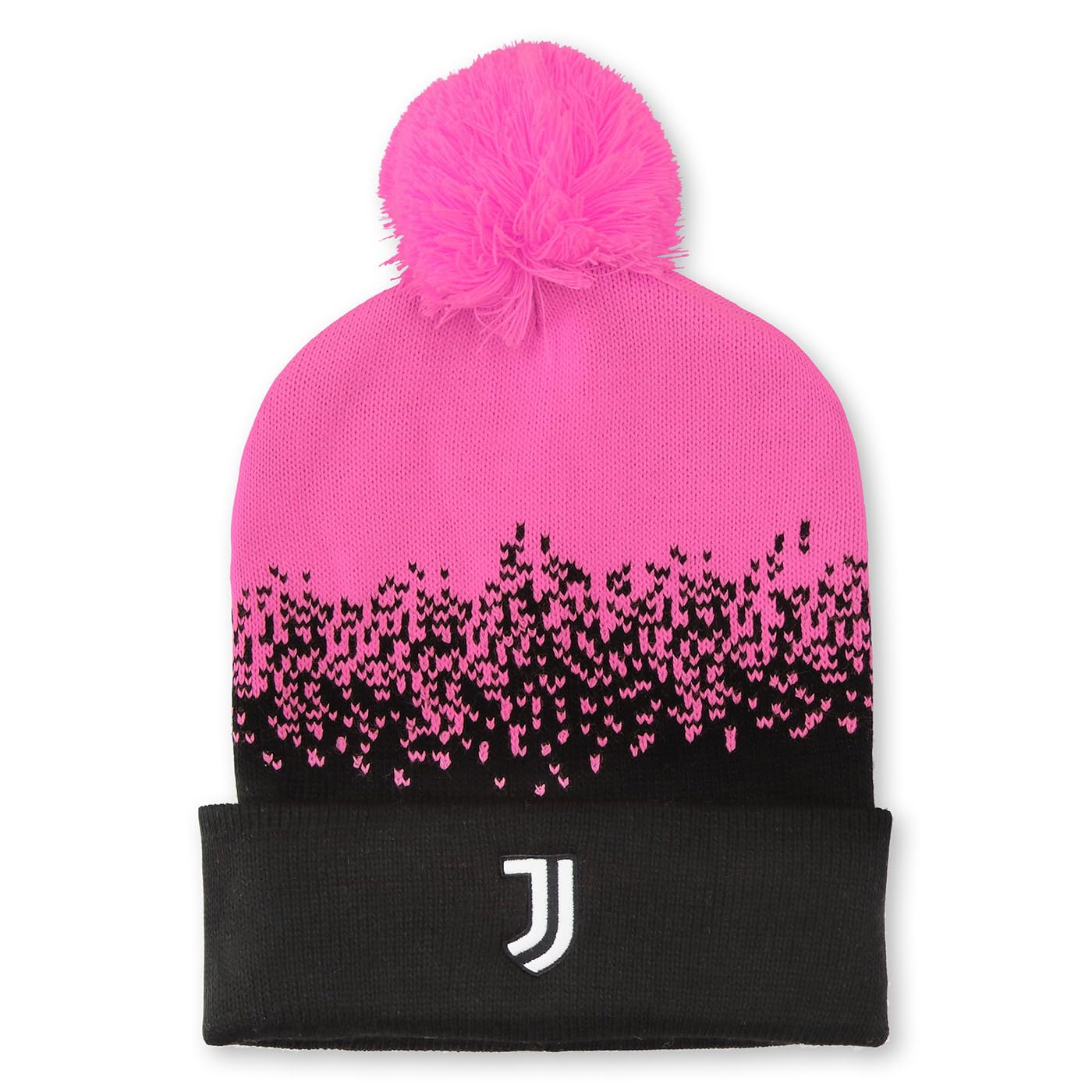 Juventus Official Logo Winter Beanie Hat Fuchsia
