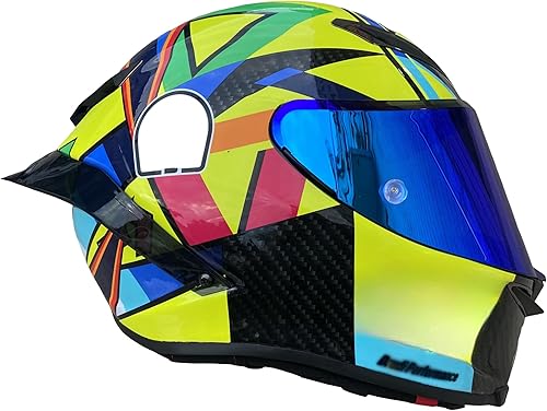 Miniatura 3 de Pista Shield Reemplazo para AGV Pista GPR, Corsa-R, Pista GPRR Face Shield Race3 Visor Protección UV (Revo Azul Claro Día y Noche)