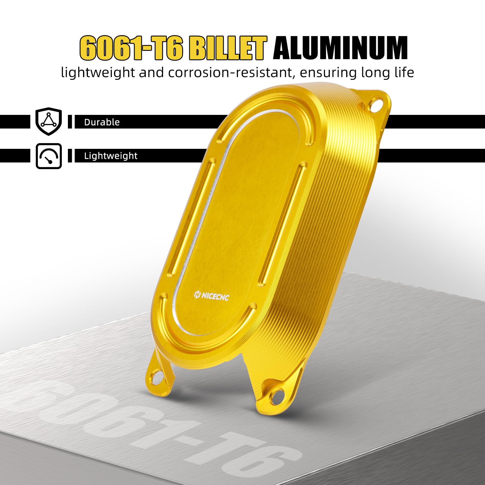 NICECNC Copertura per corpo acceleratore oro in alluminio CNC compatibile con Harley CVO Tri Glide FLHTCUTGSE 2020-2022, Road King Special FLHRXS 2017-2024, ricambio per 14420029, vedi accessori