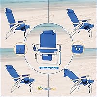 Vista 3 de Silla de playa Big Jumbo de aluminio, extra grande, resiste hasta 500 libras