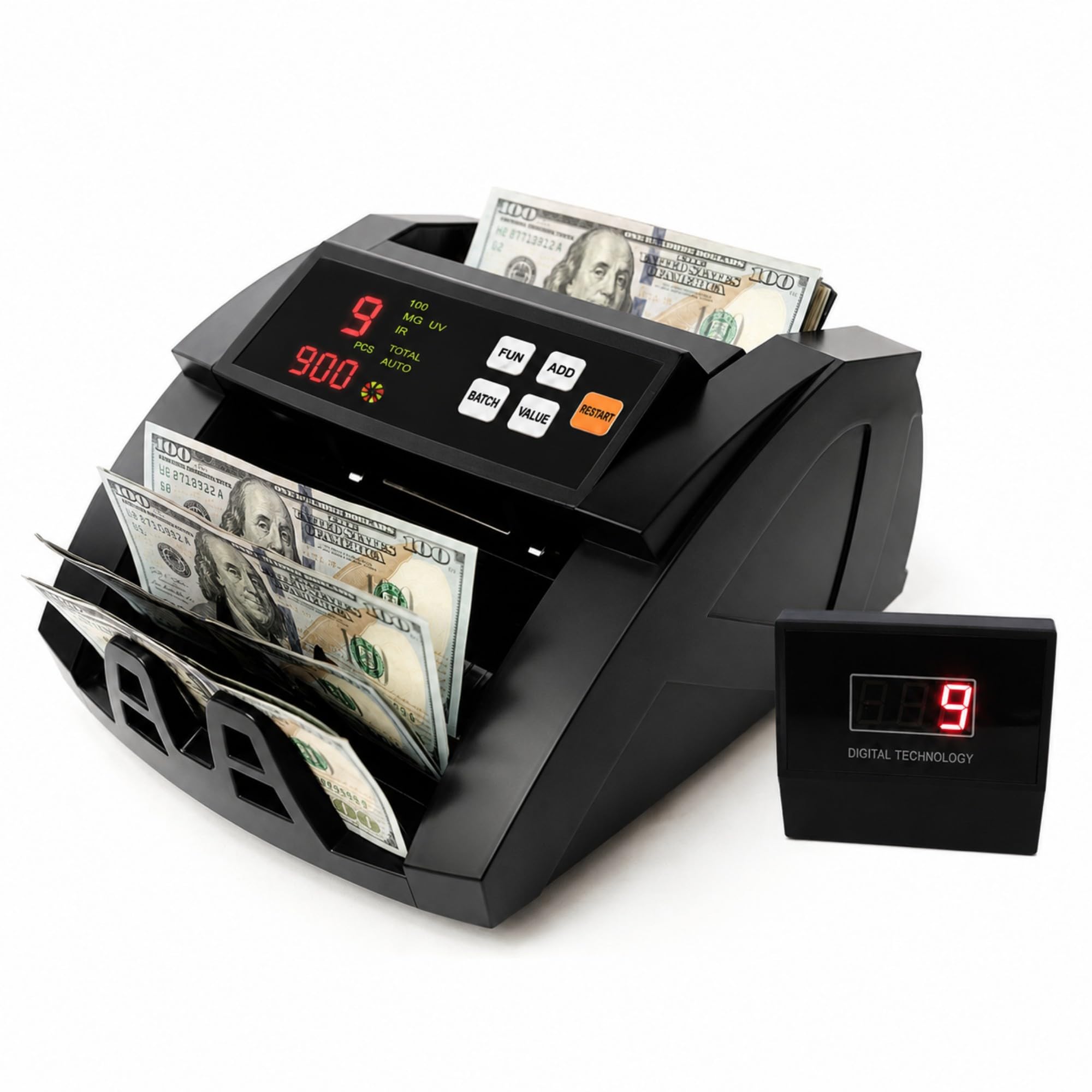 H-A16 - Máquina contadora de dinero - Detección UV/MG/IR, recuento de valores, 1100 piezas/minuto