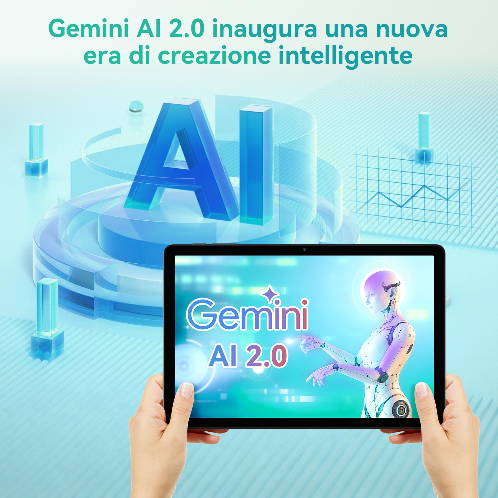 KINGRID T90 Tablet Android 16, 24 GB RAM + 128 GB ROM(2TB), 11 Pollici Tablets con Tastiera e Mouse, 5G WiFi, 8000 mAh, Widevine L1, Doppia Fotocamera, Face ID, GPS, Custodia