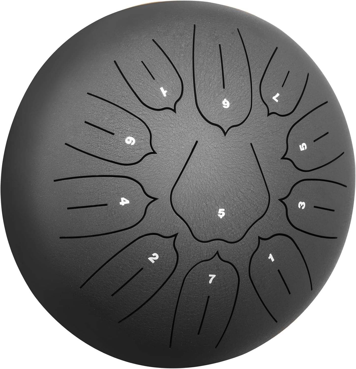 Happybuy Steel Tongue Drum 11 Notes 10 Inches Dia Tongue Drum Black Handpan Drum