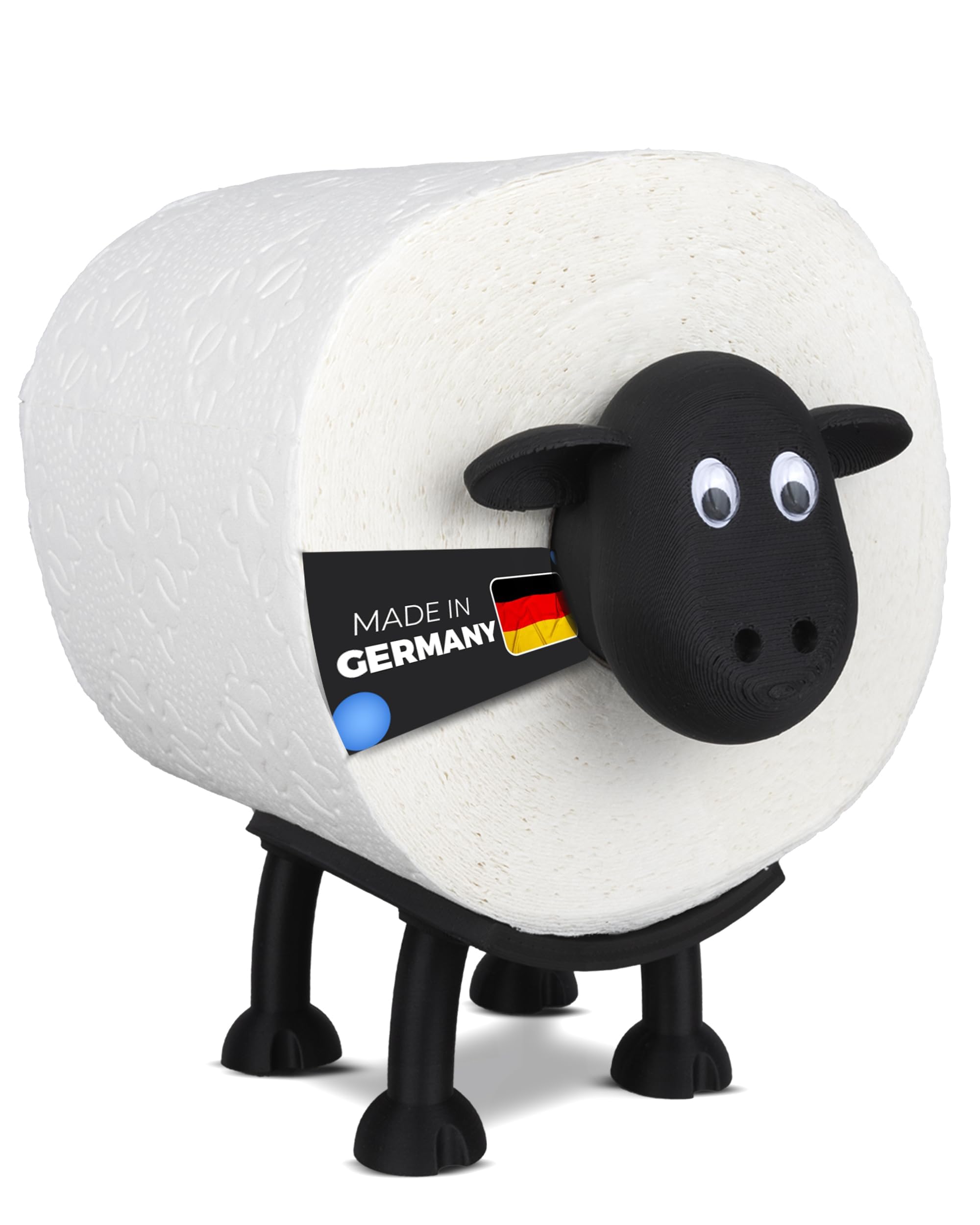 LAYERSMITH® Sheep Toilet Paper Holder [The Original] 1 Piece for 42 mm Rolls – Perfect as a Decoration for Toilet Paper, Toilet Roll Holder, Toilet Paper Holder or as a Gift
