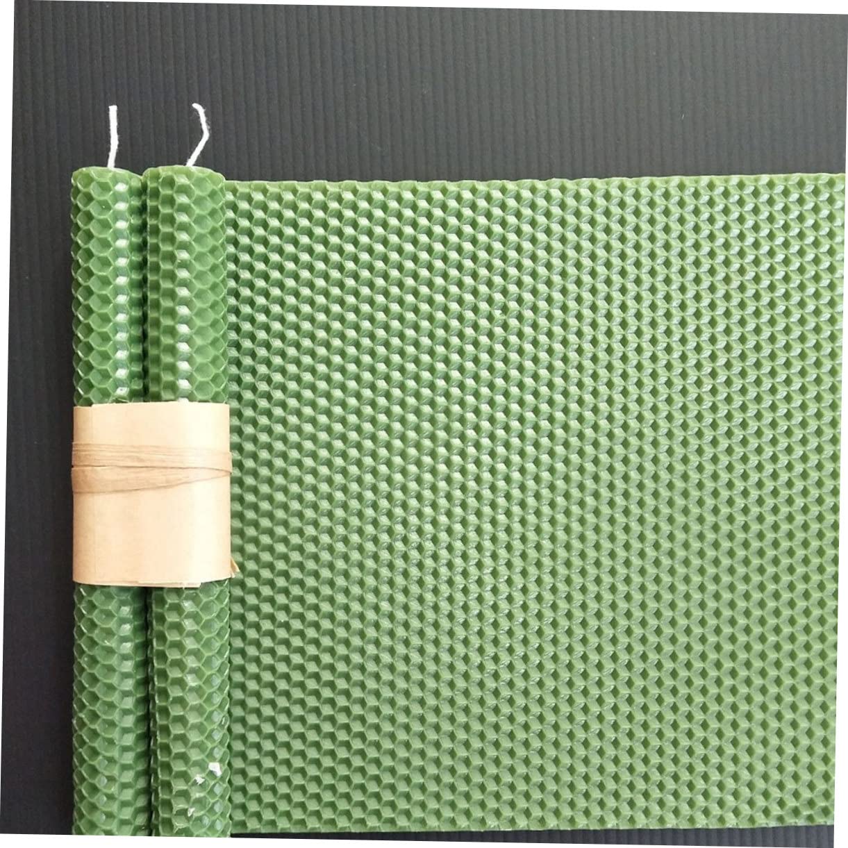 SEWACC Juego de 10 Piezas para Hacer Velas Aromáticas Cilíndricas de Cera de Abeja con Núcleo de Algodón, Ideal para Adornos de Escritorio y Uso en Banquetes Color Aleatorio